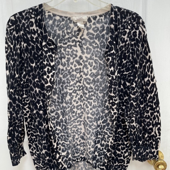 Loft Leopard Cardigan - Size L - Picture 3 of 5